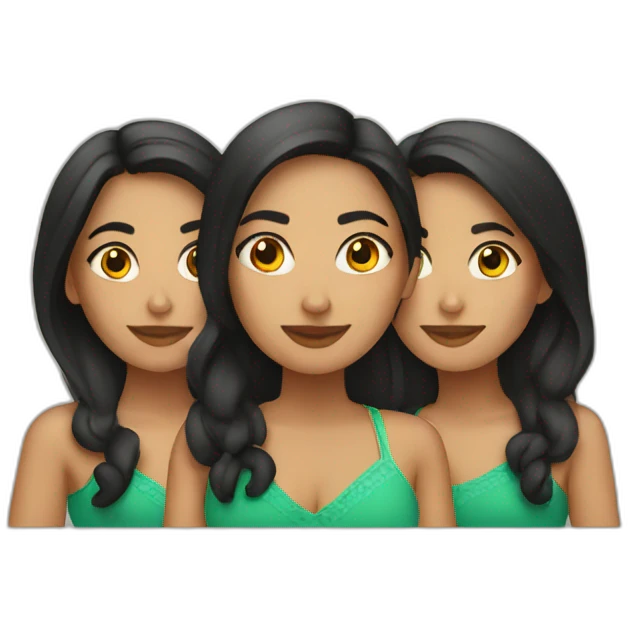 3 mexican female friends emoji