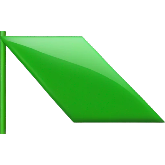Triangle green flag emoji