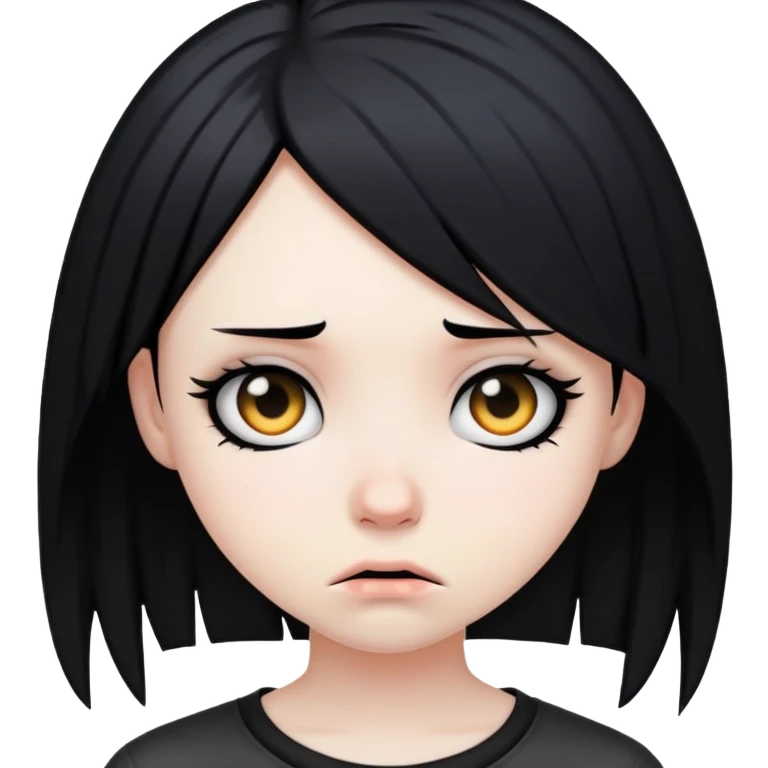 Emo girl upset emoji
