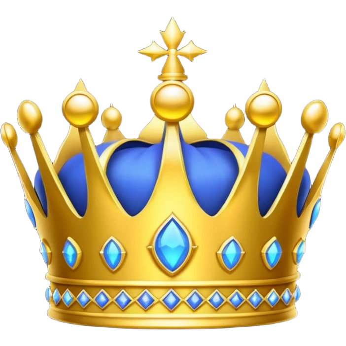 neon symbol of royal crown emoji