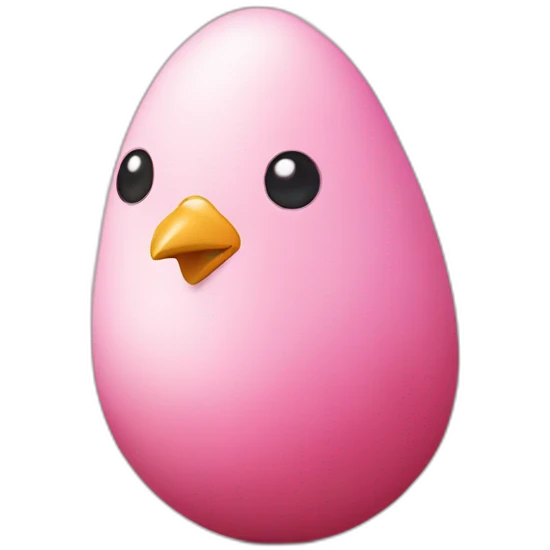 pink chicken egg emoji