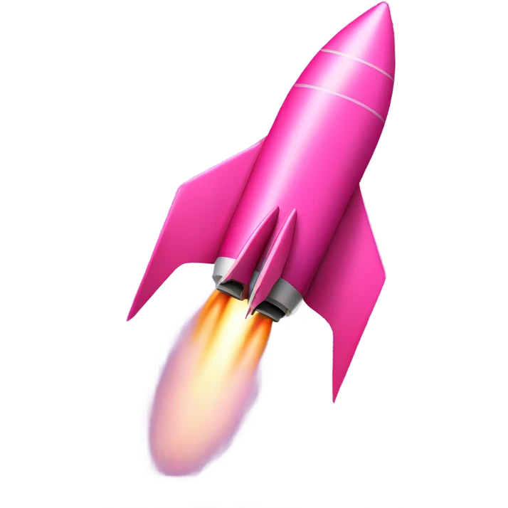 pink rocket emoji