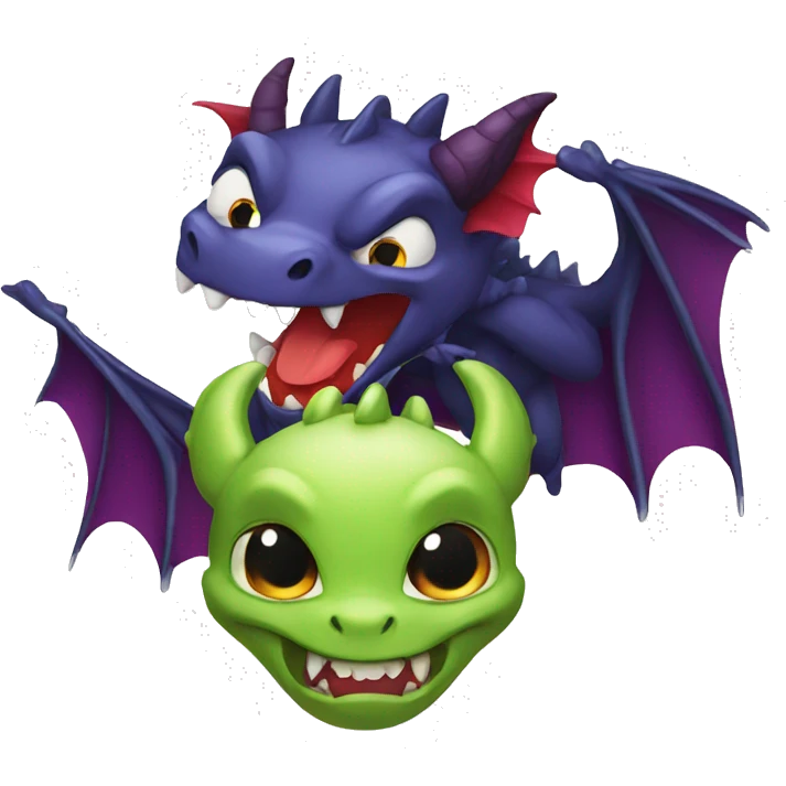 Dragon and vampire  emoji