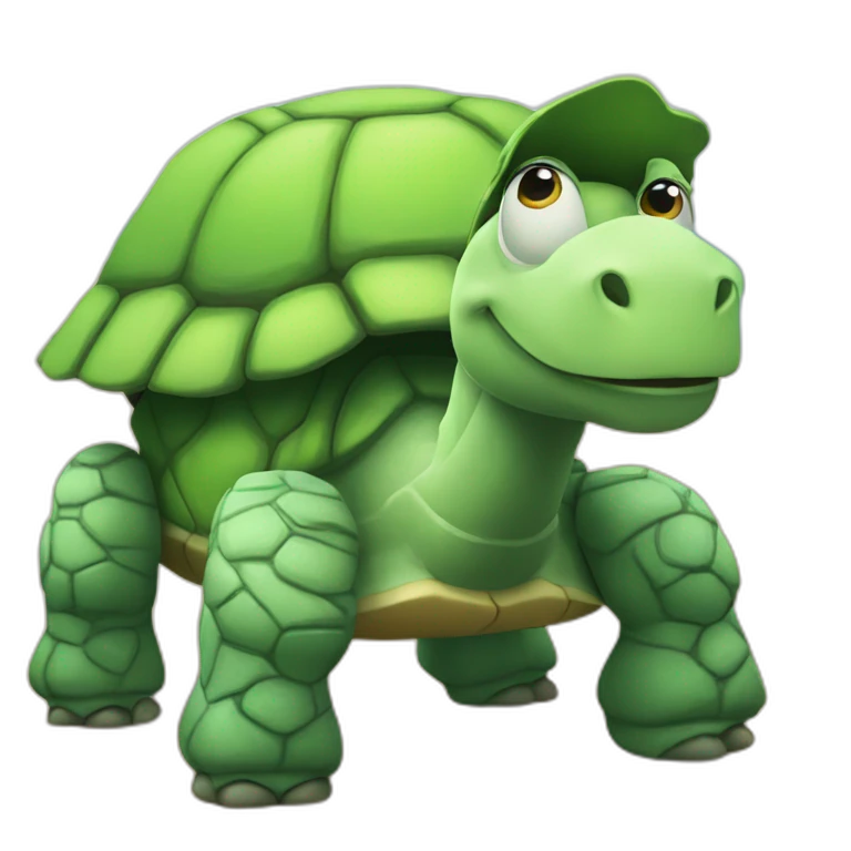 Un cheval sur une tortue emoji