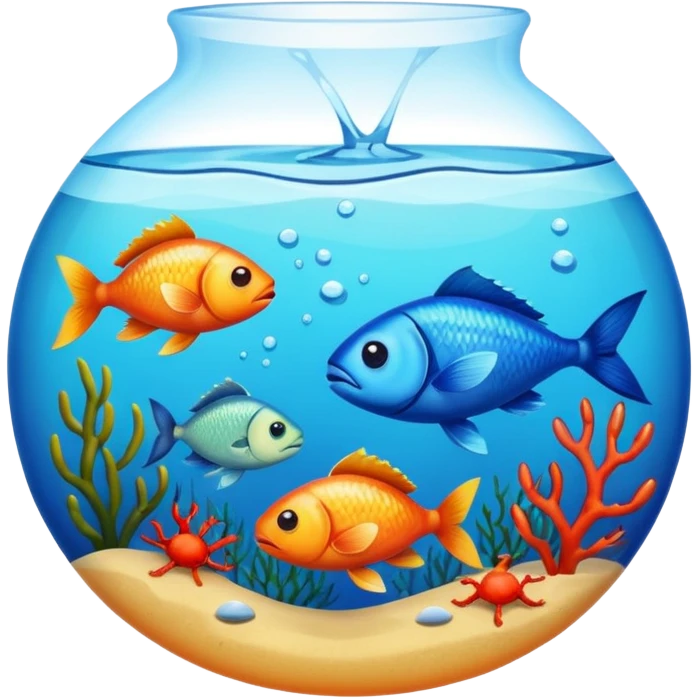 live fish and crabs emoji