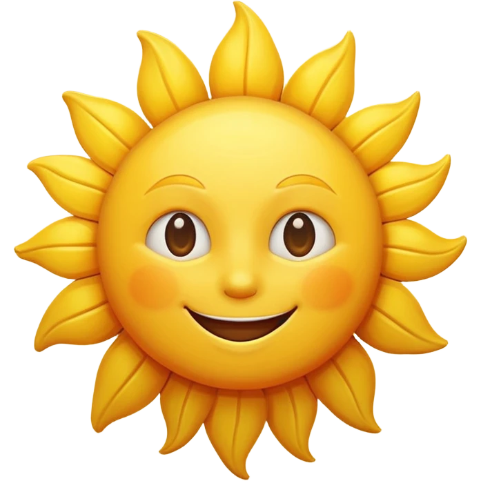 smiling sun emoji, simple and cheerful emoji