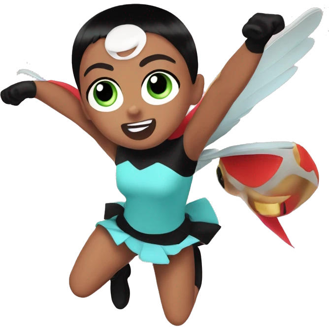 Powerpuff girls flying  emoji