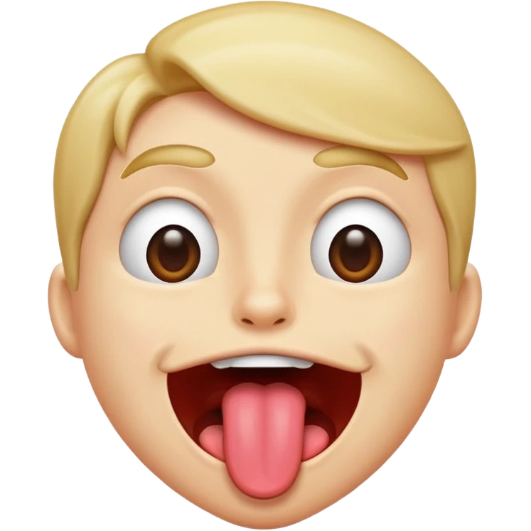 Tongue out shaking head no emoji