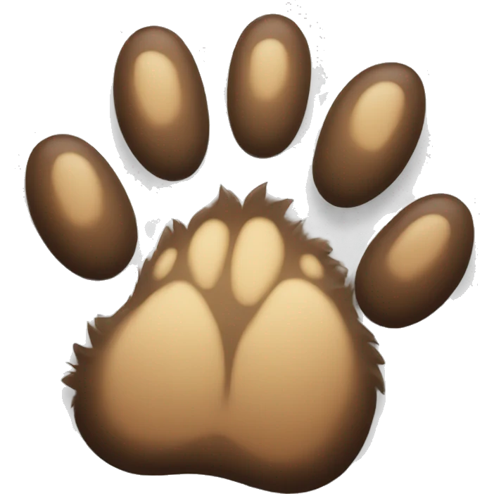 Fluffy Bear paw emoji