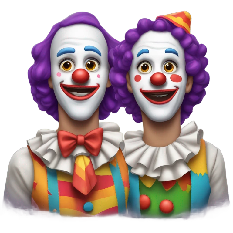 Three clowns  emoji