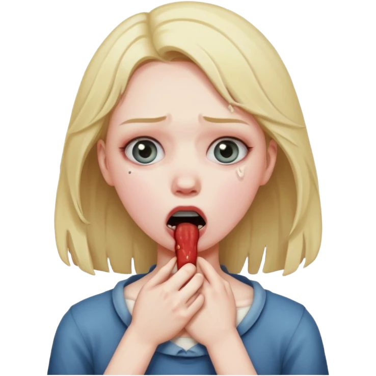 Choking girl emoji