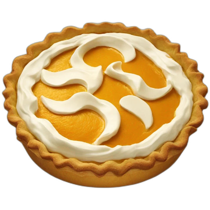 part de pumpkin pie with cream emoji