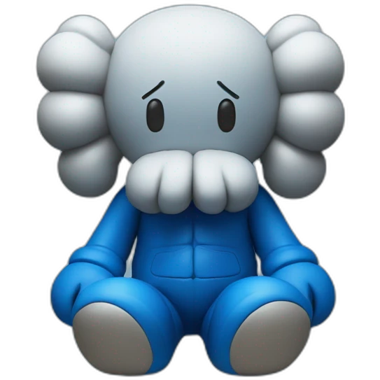 Kaws-blue emoji