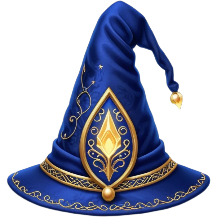 wizard hat glowing emoji