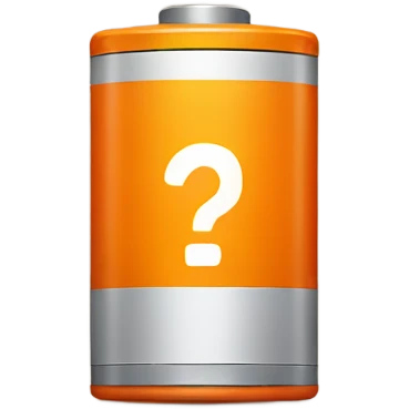 Orange battery frowning emoji