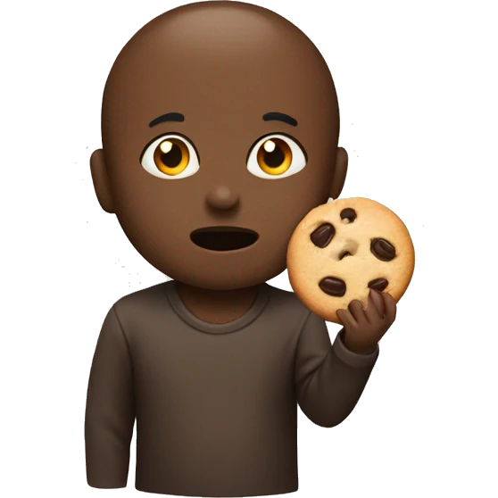 Human eating cookie emoji