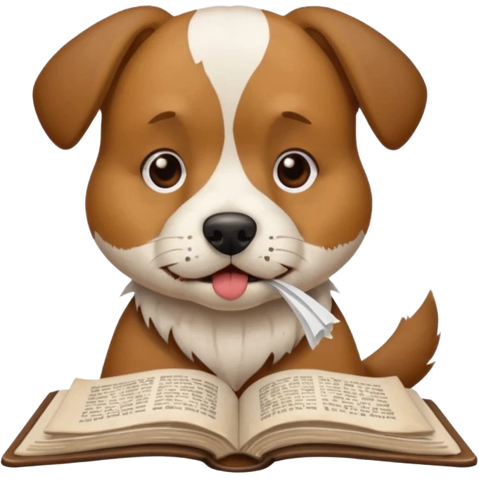 Dog eat homework emoji