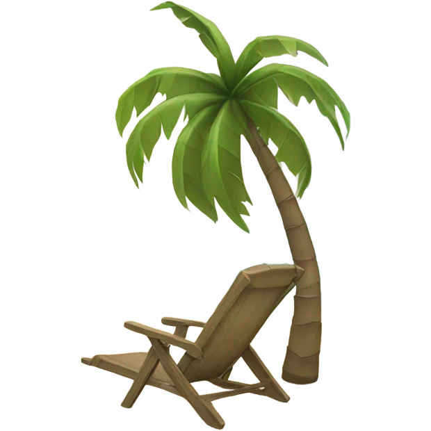 Beach with palm tree emoji