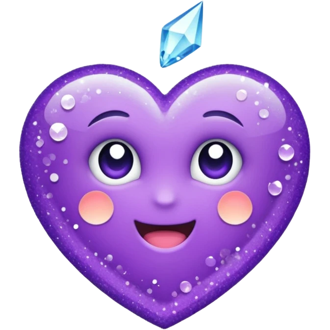 glitter purple no cancel emoji