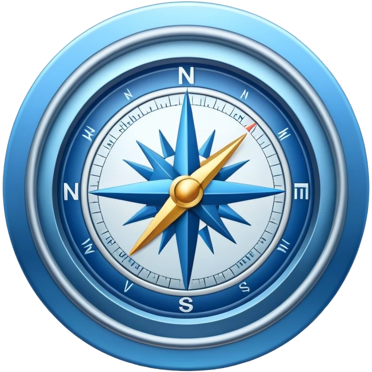 blue compass emoji