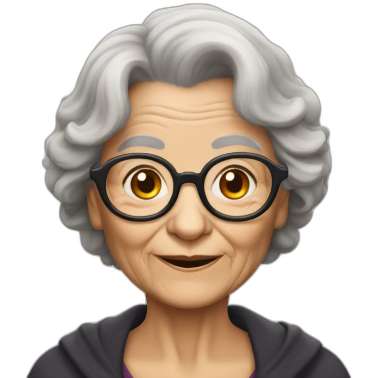 Old woman look like harry potter emoji