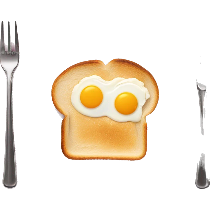 egg toast on pink plate emoji