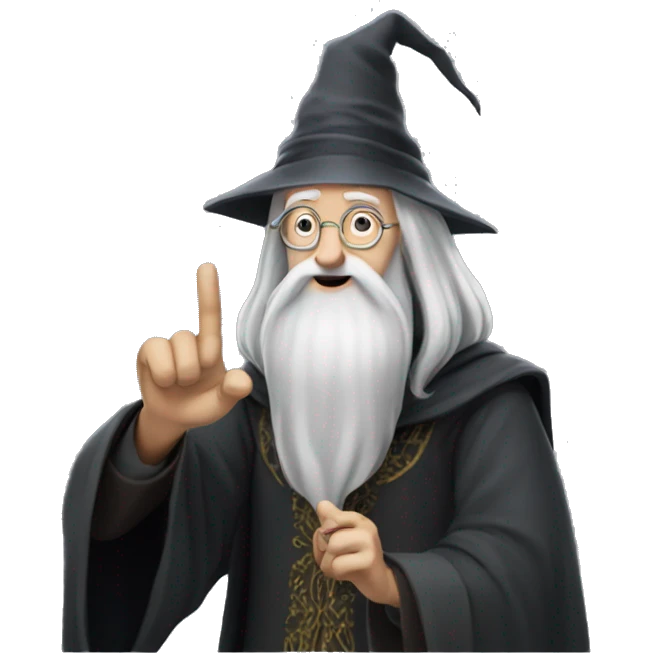Dumbledore raising his finger emoji