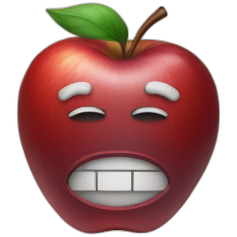 red apple hacker emoji