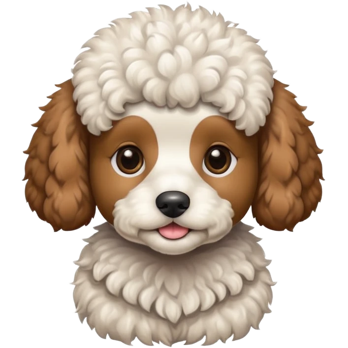 Cute crippled poodle puppy emoji