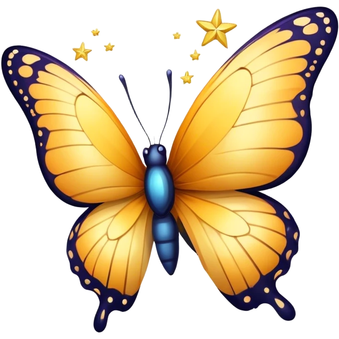 butterfly with stars emoji
