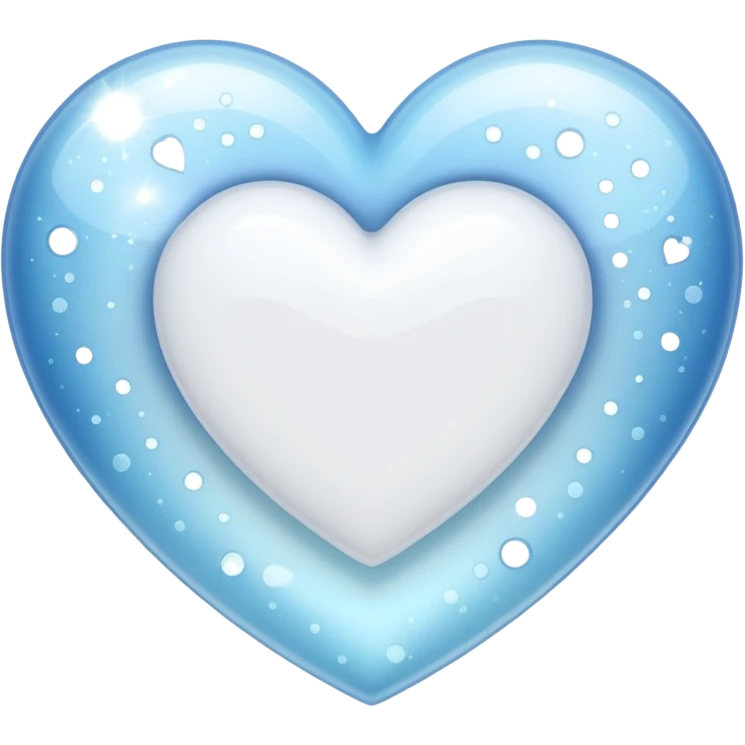 white heart with a sparkle center emoji