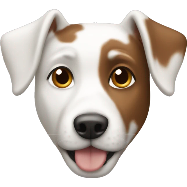 White and brown dog emoji