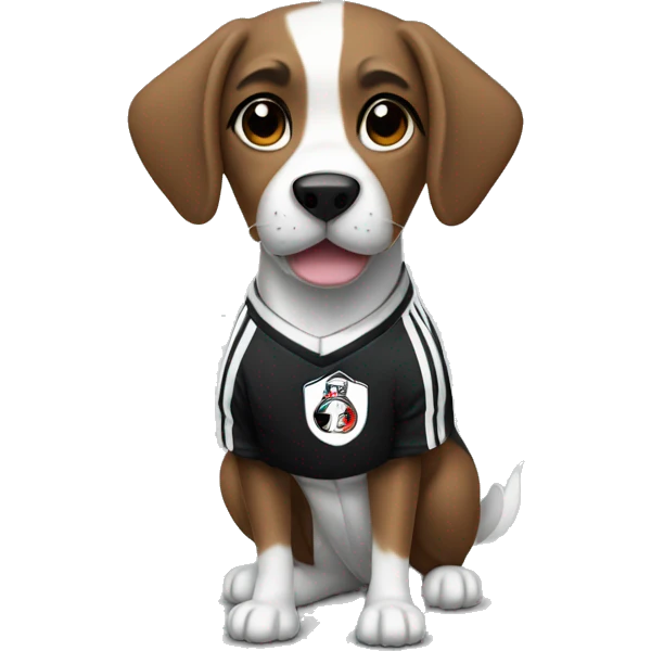 dog wearing beşiktaş uniform emoji