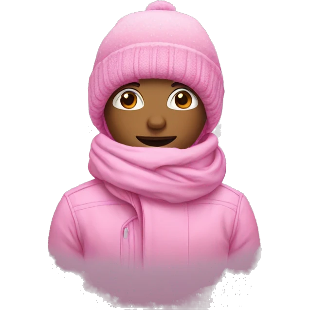 Pink winter emoji