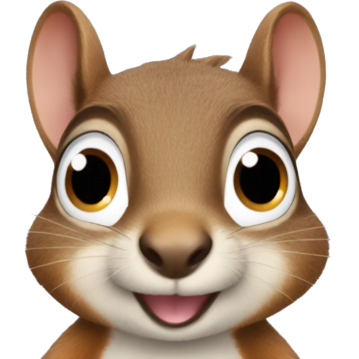 squirrel with attractive eyelashes emoji