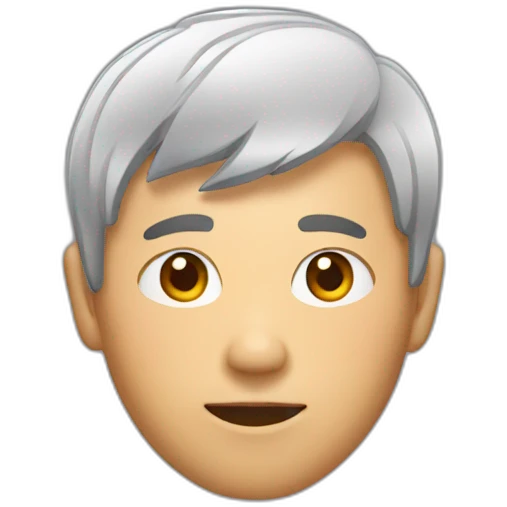 asian guy with funky haircut emoji