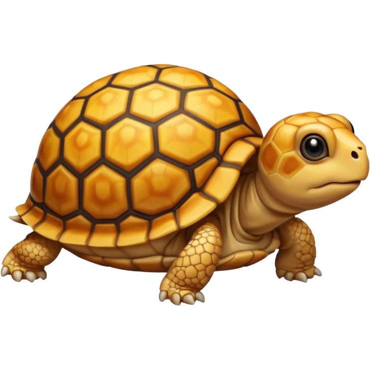 A young very small yellow tortoise emoji