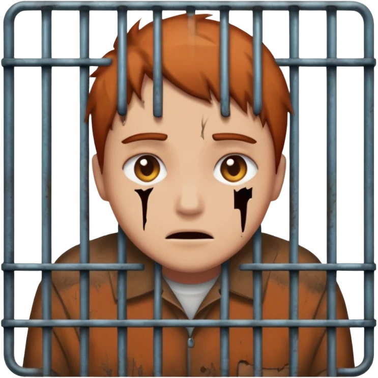 haz una persona encerrada entre rejas emoji