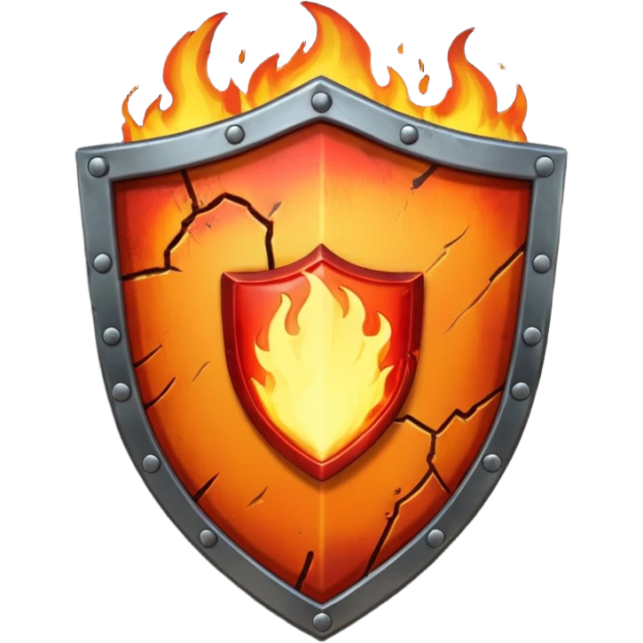 burning shield emoji