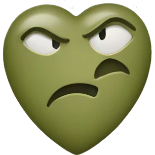 heart in olive colour  emoji