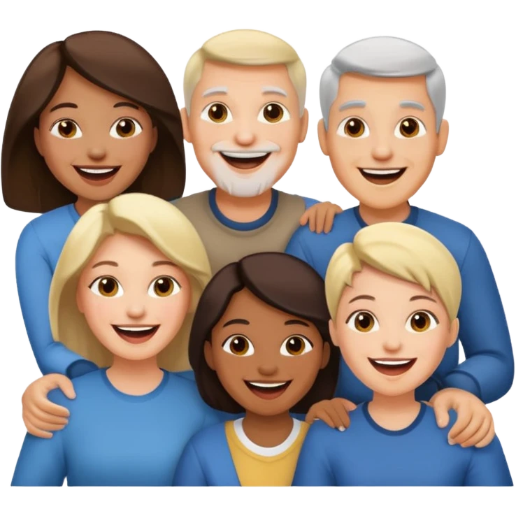 a group of 4 people all of SAME AGE GROUp two men n two women emoji