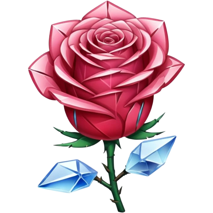 Rose made out of broken crystal  emoji