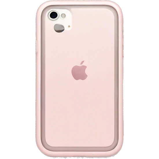 Light Pink iPhone 14 facing flat emoji