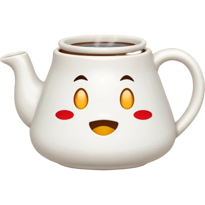 кружка чая и от нее идет пар в днском стиле emoji