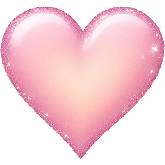 Light pink pastel heart with sparkles emoji