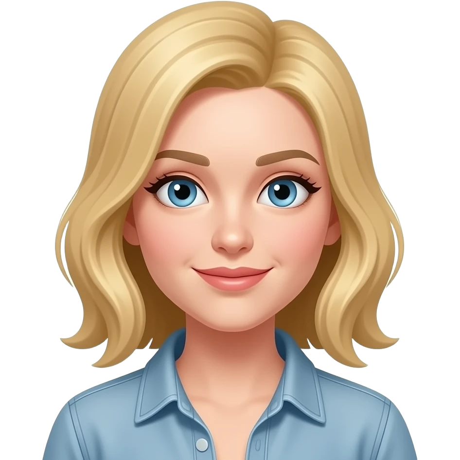 geek, femme, blonde, cheveux mi-long emoji