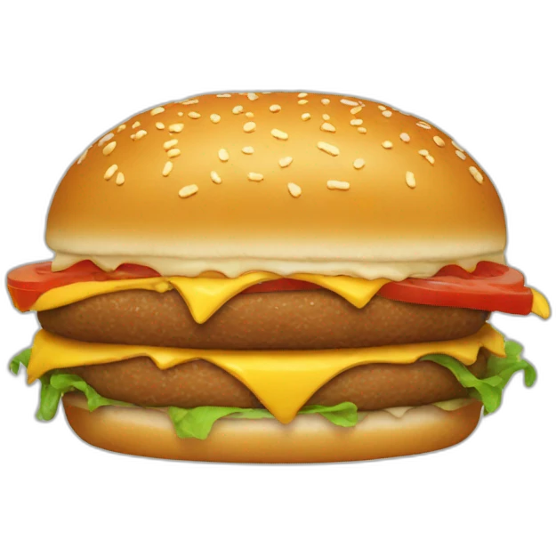 Trump eat burger  emoji