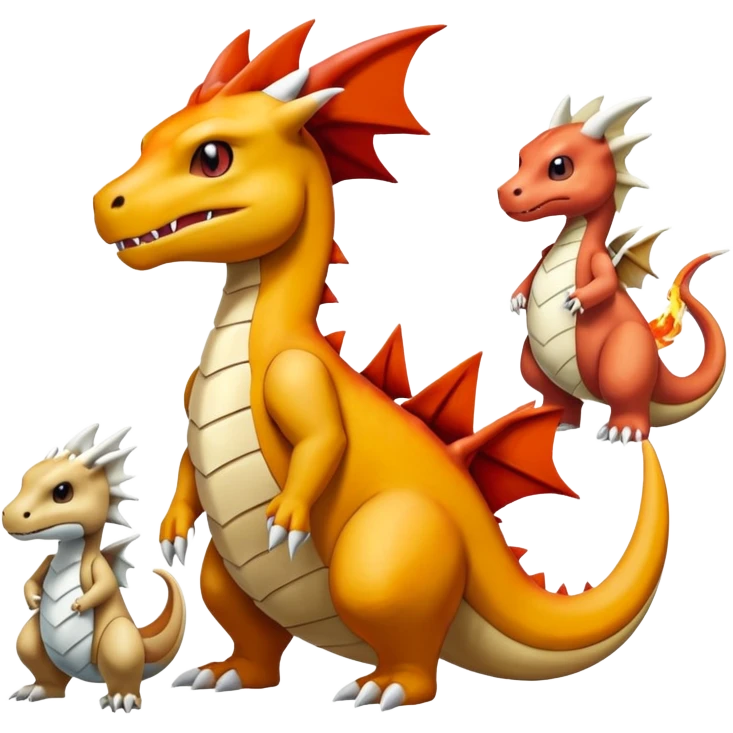 Cubone-dragonite-Marowak-Charmeleon-Fakémon-creature (full body) emoji