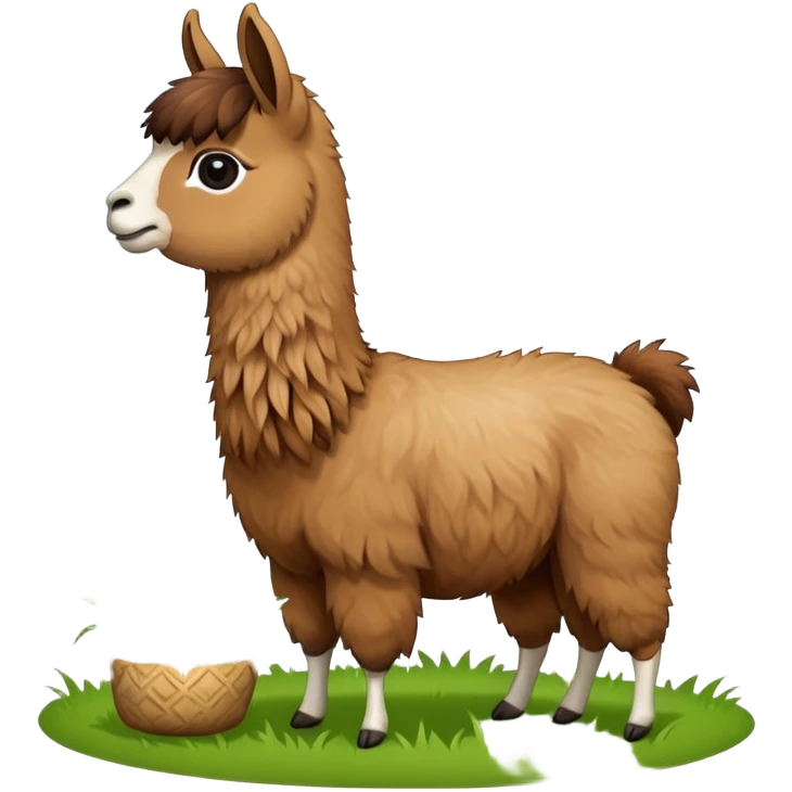 Llama inca comiendo emoji