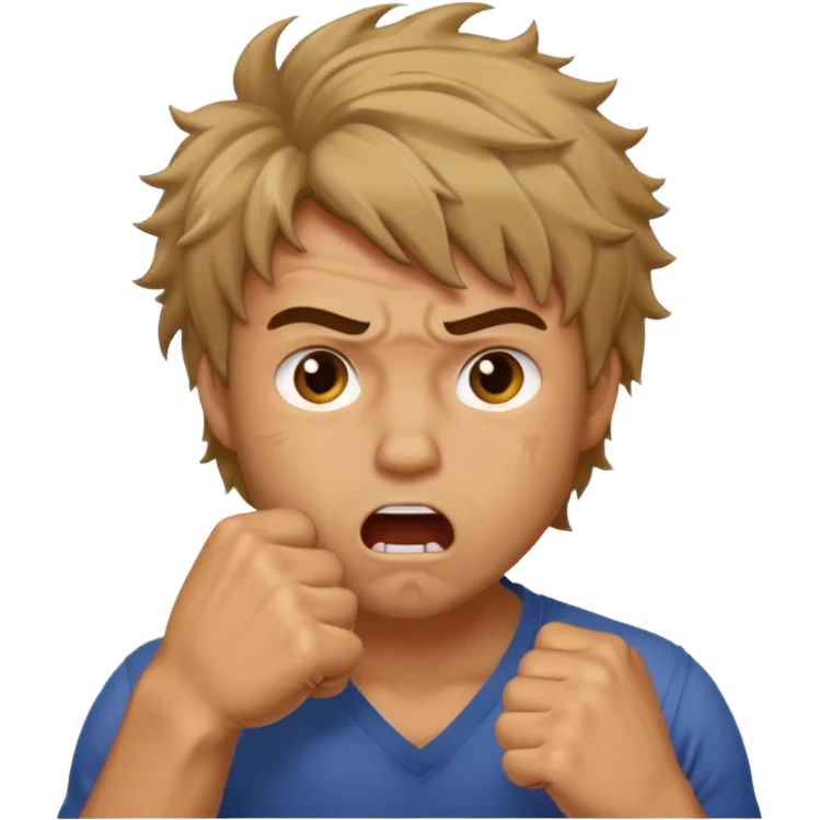 Guy biting his fist emoji